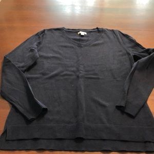 Croft & barrow navy V-neck sweater - medium